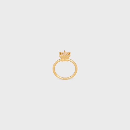 CELINE Triomphe Solitaire Sparkle Ring | 賽琳 戒指 (金色) - LondonKelly 英國名牌代購