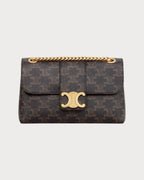 CELINE Teen Celine Victoire Bag In Triomphe Canvas | 赛琳 手袋 (啡色) - LondonKelly 英国名牌代购