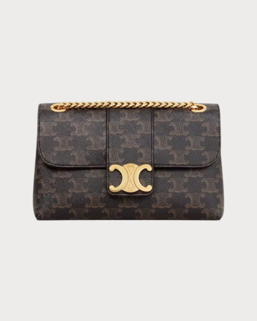 CELINE Teen Celine Victoire Bag In Triomphe Canvas | 赛琳 手袋 (啡色) - LondonKelly 英国名牌代购