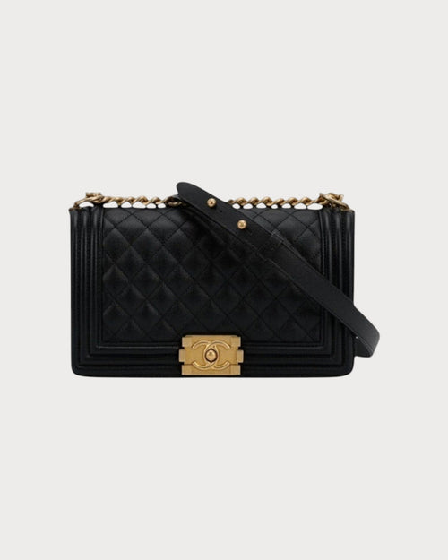CHANEL A67085 Boy Chanel Grained Calfskin Medium | 香奈儿 手袋 (黑色) - LONDONKELLY 英国名牌代购