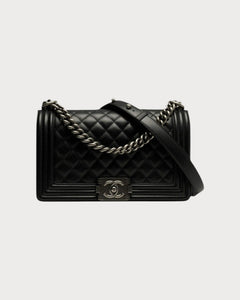 CHANEL A67085 Boy Chanel Grained Calfskin Medium | 香奈儿 手袋 (黑色) - LONDONKELLY 英国名牌代购