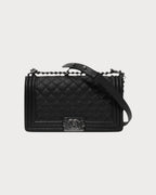 CHANEL A67085 Boy Chanel Grained Calfskin Medium | 香奈儿 手袋 (黑色) - LONDONKELLY 英国名牌代购