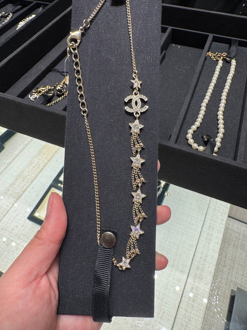 CHANEL ABG338 CC Logo Shooting Star Tassel Necklace(Gold) - LONDONKELLY 英國名牌代購