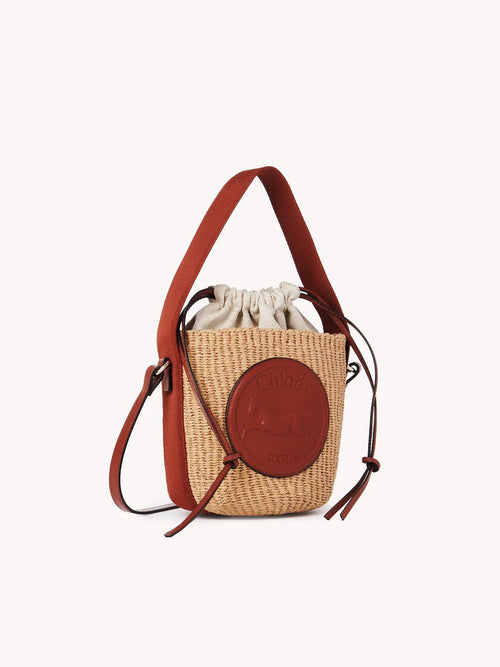 CHLOE Small Horse Medal Basket In Natural Fibres | 蔻依 草編水桶袋 (啡色) - LondonKelly 英國名牌代購