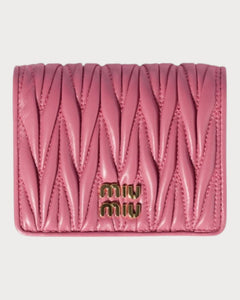 MIU MIU Matelasse Nappa Leather Wallet | Miu Miu Silver Bag (Multicolor)