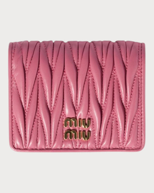 MIU MIU Matelasse Nappa Leather Wallet | Miu Miu Silver Bag (Multicolor)