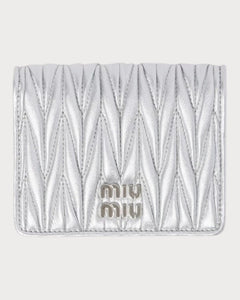 MIU MIU Matelasse Nappa Leather Wallet | 繆繆 銀包 (Silver)