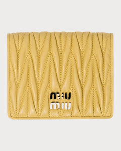 MIU MIU Matelasse Nappa Leather Wallet | 繆繆 銀包 (Pineapple)