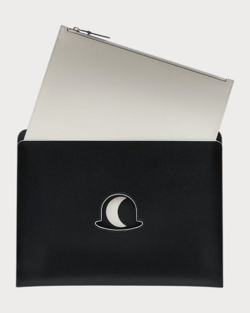 DELVAUX A5 Pouch Bowler Hat Trompe | 德爾沃 手袋 (黑白色) - LONDONKELLY 英國名牌代購