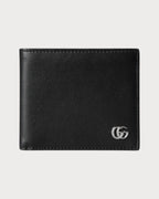 GUCCI (M) GG Marmont Bi - Fold Wallet Shiny Leather(Black) - LONDONKELLY 英國名牌代購