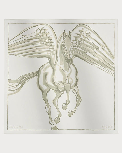 HERMES Libre Comme Pegase Scarf 90 | 愛馬仕 絲巾 (白色) - LONDONKELLY 英國名牌代購