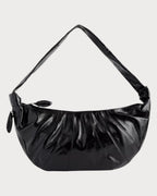 LEMAIRE Men's Croissant Large Coated - Cotton Crossbody Bag | 男仕手袋 (黑色) - LONDONKELLY 英国名牌代购