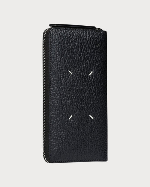 MAISON MARGIELA MM Four Stitches Zip - Around Wallet | 拉鍊銀包 (黑色) - LONDONKELLY 英國名牌代購