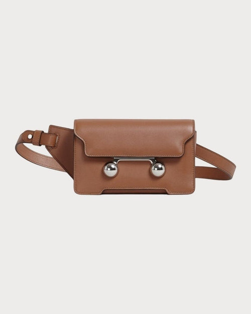 MARNI Cinnamon Leather Trunkaroo Crossbody Bag(Brown) - LONDONKELLY 英國名牌代購