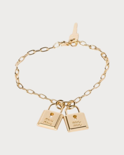 MIU MIU Bracelet with Charms | 缪缪 手链 (金色) - LONDONKELLY 英国名牌代购