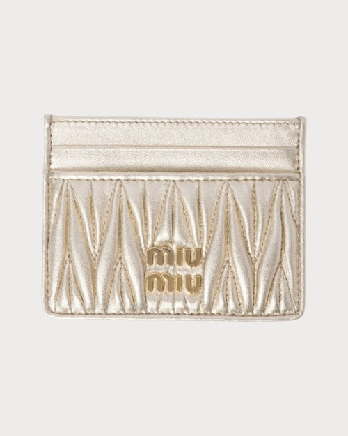 MIU MIU Matelasse Nappa Leather Card Holder | 繆繆 卡套 (多色) - LONDONKELLY 英國名牌代購