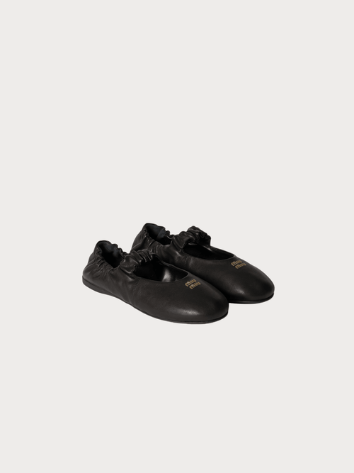 MIU MIU Ruches Nappa Leather Ballerinas Lambskin(2 Colors) - LONDONKELLY 英國名牌代購