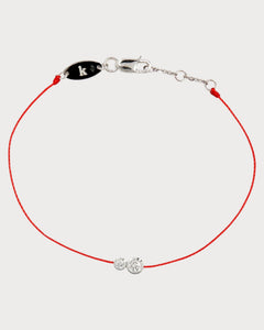 REDLINE White Gold and Diamond Infinite Double Bracelet | 红绳 手链 (0.15CT/多色) - LONDONKELLY 英国名牌代购