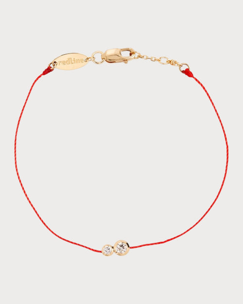 REDLINE White Gold and Diamond Infinite Double Bracelet | 红绳 手链 (0.15CT/多色) - LONDONKELLY 英国名牌代购