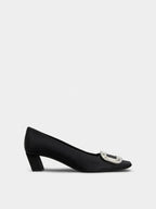 ROGER VIVIER Belle Vivier Pumps in satin | RV 緞面高跟鞋 (黑色) - LondonKelly 英國名牌代購