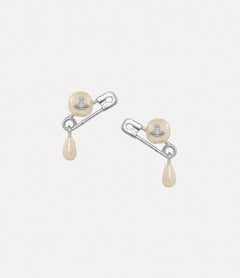 VIVIENNE WESTWOOD Claude Small Stud Earrings Platinum | 西太后 耳環 (銀色) - LondonKelly 英國名牌代購