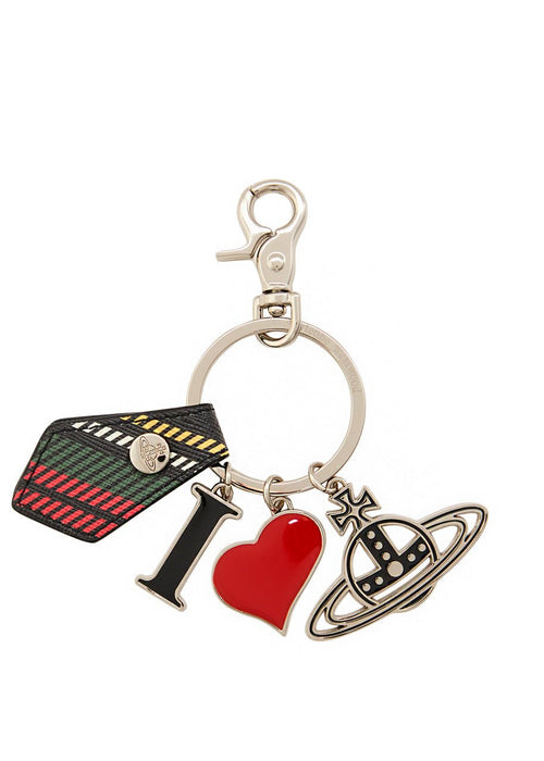 VIVIENNE WESTWOOD I Love Orb Enamelled Keyring | 西太后 鎖匙扣 (銀色) - LondonKelly 英國名牌代購