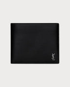 YSL SAINT LAURENT Men's Tiny Cassandre East/West Wallet In Matte Leather | 聖羅蘭 男仕銀包 (黑色) - LONDONKELLY 英國名牌代購