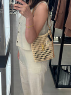 YSL SAINT LAURENT Mini Oxalis Raffia(Brown) - LONDONKELLY 英國名牌代購