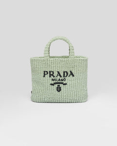 PRADA Small Raffia Tote Bag | 普拉達 草編袋 (Aqua)